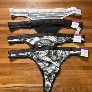 Jenni Women's Thong panty pack of 4 size XXL